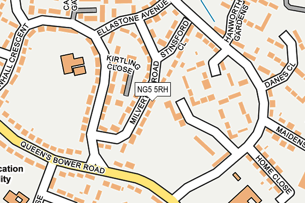 NG5 5RH map - OS OpenMap – Local (Ordnance Survey)