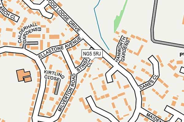 NG5 5RJ map - OS OpenMap – Local (Ordnance Survey)