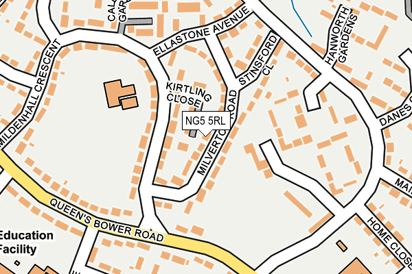 NG5 5RL map - OS OpenMap – Local (Ordnance Survey)