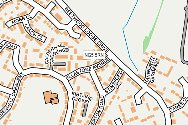 NG5 5RN map - OS OpenMap – Local (Ordnance Survey)