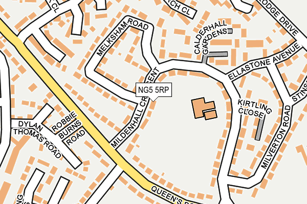 NG5 5RP map - OS OpenMap – Local (Ordnance Survey)