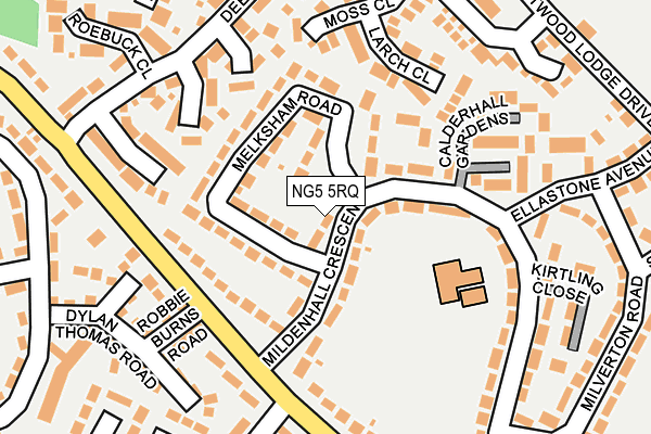 NG5 5RQ map - OS OpenMap – Local (Ordnance Survey)