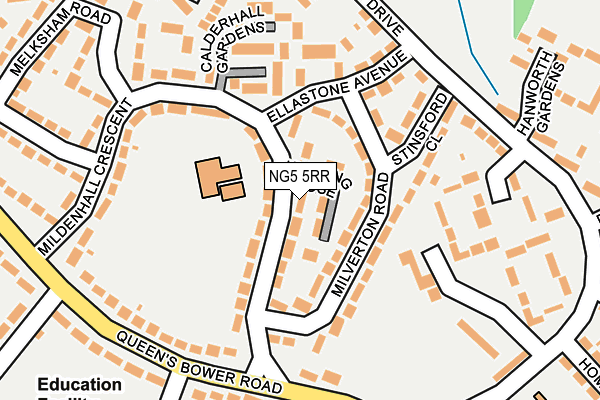 NG5 5RR map - OS OpenMap – Local (Ordnance Survey)