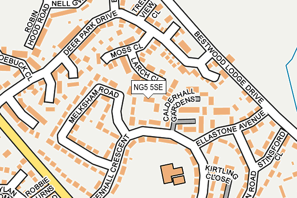 NG5 5SE map - OS OpenMap – Local (Ordnance Survey)