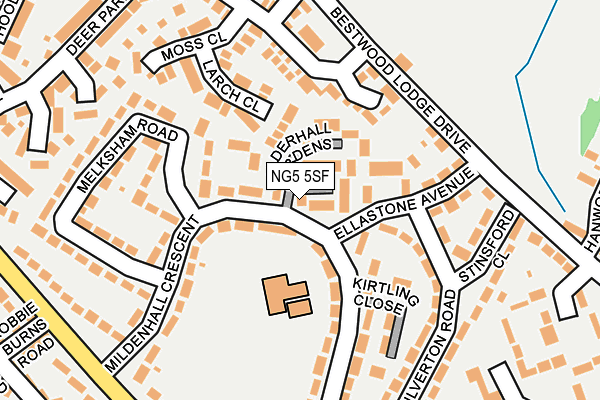 NG5 5SF map - OS OpenMap – Local (Ordnance Survey)