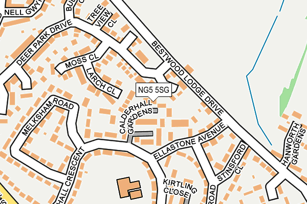 NG5 5SG map - OS OpenMap – Local (Ordnance Survey)