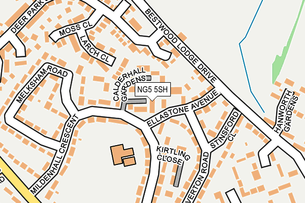 NG5 5SH map - OS OpenMap – Local (Ordnance Survey)