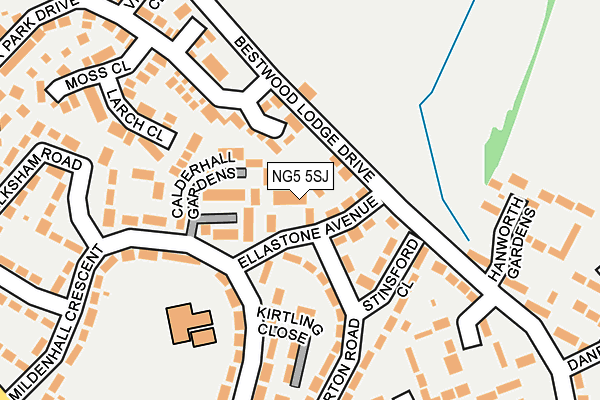 NG5 5SJ map - OS OpenMap – Local (Ordnance Survey)