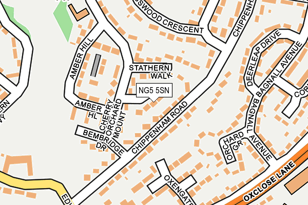 NG5 5SN map - OS OpenMap – Local (Ordnance Survey)
