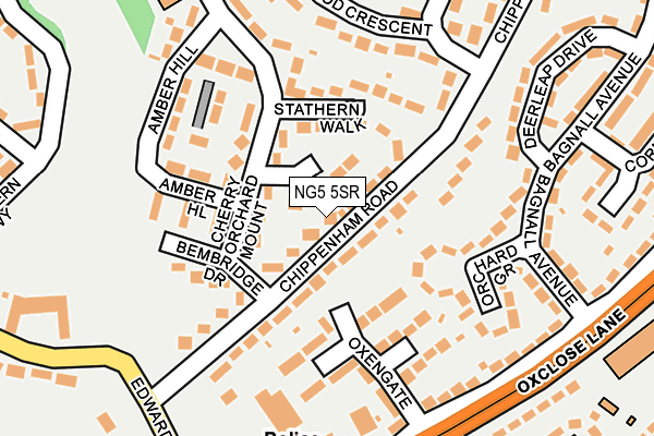 NG5 5SR map - OS OpenMap – Local (Ordnance Survey)