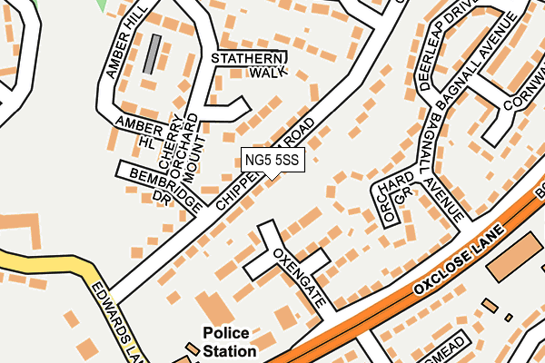 NG5 5SS map - OS OpenMap – Local (Ordnance Survey)