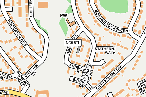 NG5 5TL map - OS OpenMap – Local (Ordnance Survey)