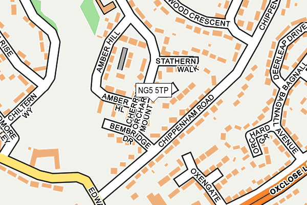 NG5 5TP map - OS OpenMap – Local (Ordnance Survey)