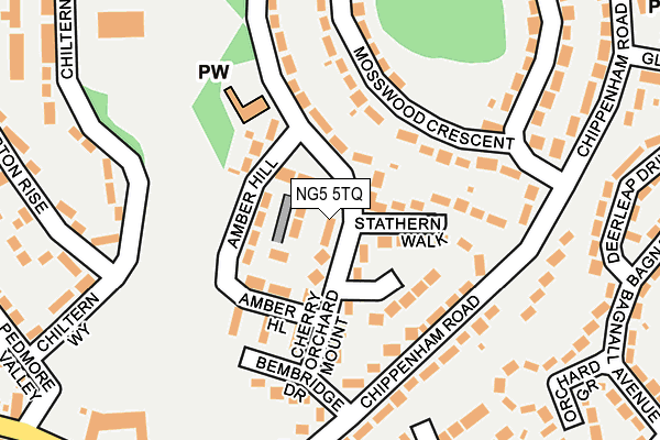 NG5 5TQ map - OS OpenMap – Local (Ordnance Survey)