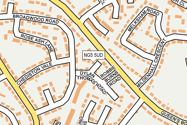 NG5 5UD map - OS OpenMap – Local (Ordnance Survey)