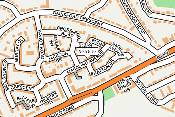 NG5 5UG map - OS OpenMap – Local (Ordnance Survey)