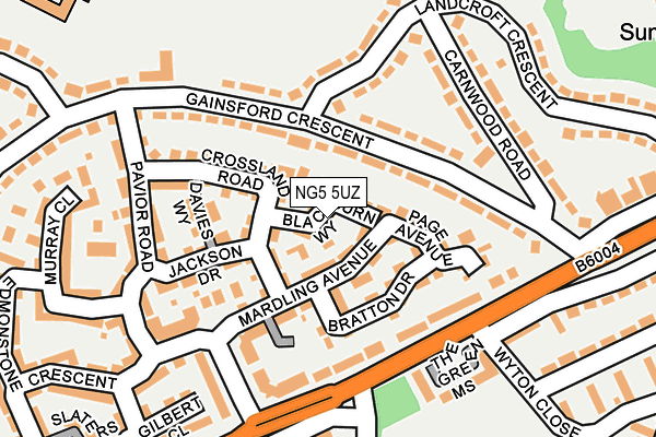 NG5 5UZ map - OS OpenMap – Local (Ordnance Survey)