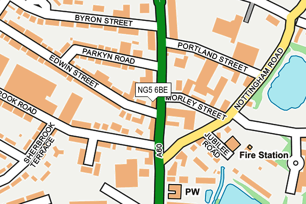 NG5 6BE map - OS OpenMap – Local (Ordnance Survey)