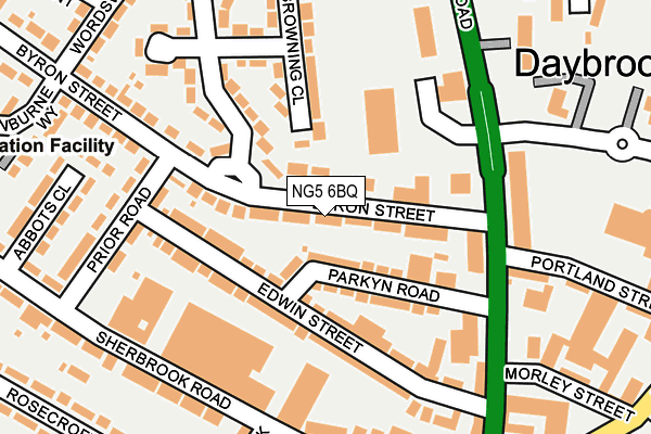 NG5 6BQ map - OS OpenMap – Local (Ordnance Survey)