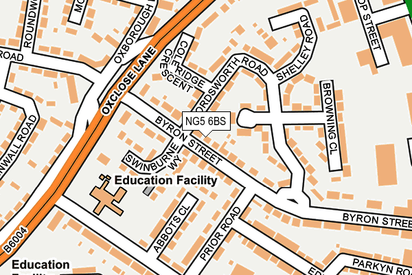 NG5 6BS map - OS OpenMap – Local (Ordnance Survey)
