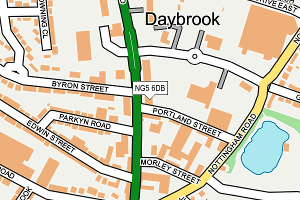 NG5 6DB map - OS OpenMap – Local (Ordnance Survey)