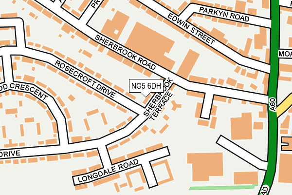 NG5 6DH map - OS OpenMap – Local (Ordnance Survey)