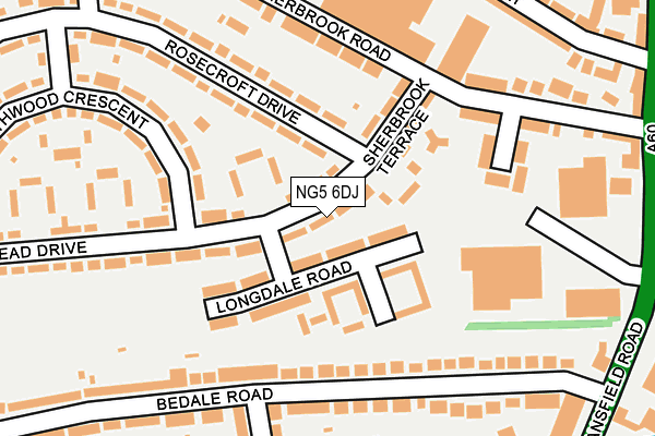 NG5 6DJ map - OS OpenMap – Local (Ordnance Survey)