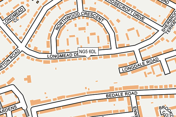 NG5 6DL map - OS OpenMap – Local (Ordnance Survey)