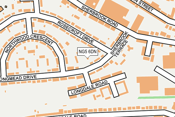 NG5 6DN map - OS OpenMap – Local (Ordnance Survey)