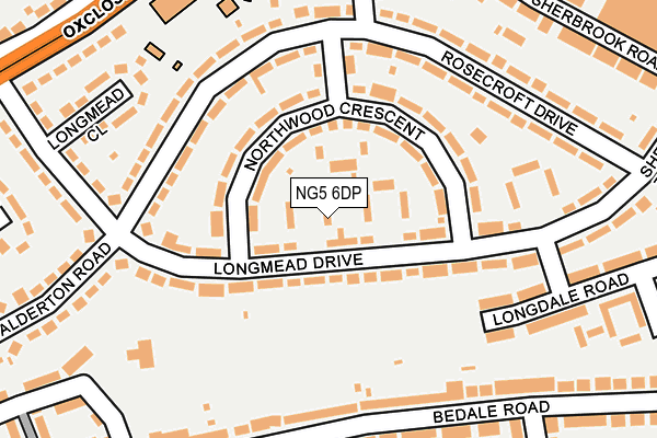 NG5 6DP map - OS OpenMap – Local (Ordnance Survey)