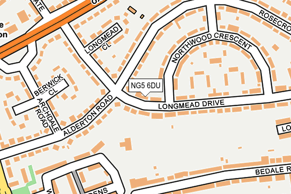 NG5 6DU map - OS OpenMap – Local (Ordnance Survey)