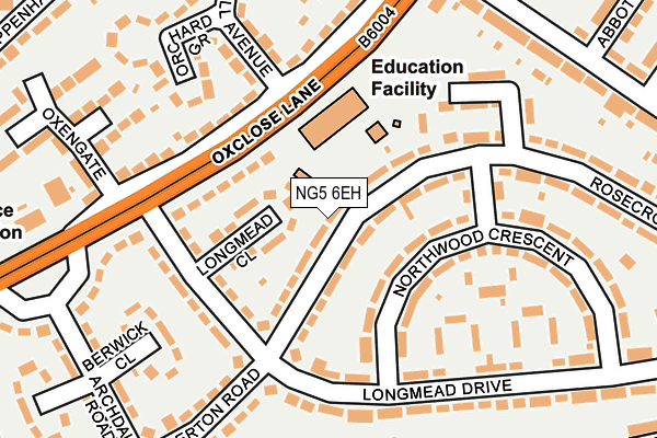 NG5 6EH map - OS OpenMap – Local (Ordnance Survey)