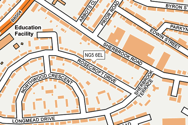 NG5 6EL map - OS OpenMap – Local (Ordnance Survey)