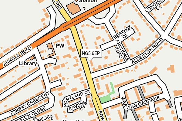 NG5 6EP map - OS OpenMap – Local (Ordnance Survey)