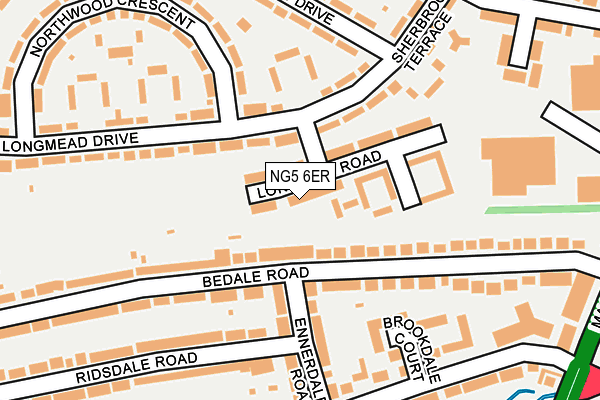 NG5 6ER map - OS OpenMap – Local (Ordnance Survey)