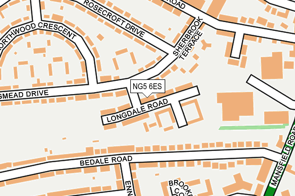 NG5 6ES map - OS OpenMap – Local (Ordnance Survey)