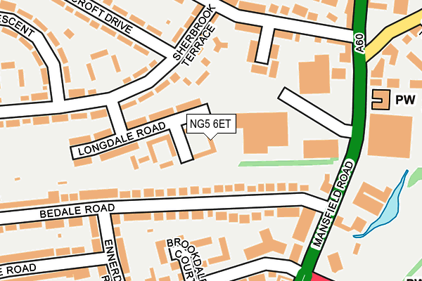 NG5 6ET map - OS OpenMap – Local (Ordnance Survey)