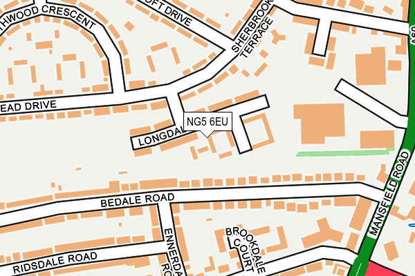 NG5 6EU map - OS OpenMap – Local (Ordnance Survey)