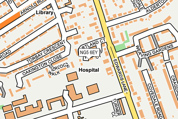 NG5 6EY map - OS OpenMap – Local (Ordnance Survey)