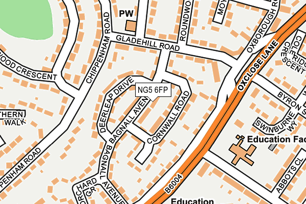 NG5 6FP map - OS OpenMap – Local (Ordnance Survey)