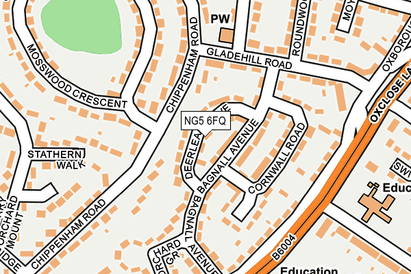 NG5 6FQ map - OS OpenMap – Local (Ordnance Survey)