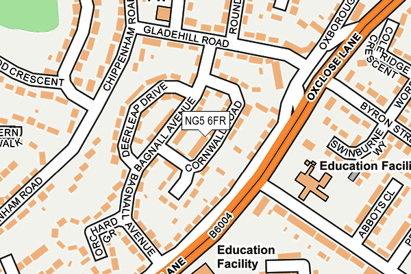 NG5 6FR map - OS OpenMap – Local (Ordnance Survey)