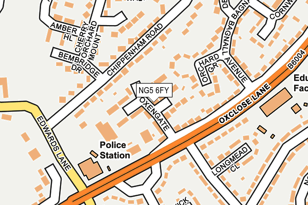 NG5 6FY map - OS OpenMap – Local (Ordnance Survey)