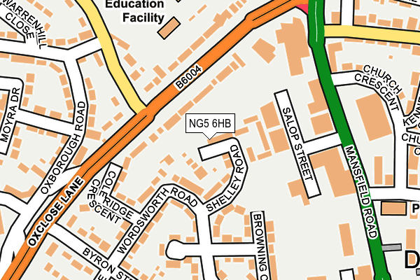 NG5 6HB map - OS OpenMap – Local (Ordnance Survey)