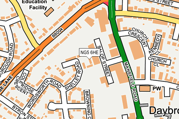 NG5 6HE map - OS OpenMap – Local (Ordnance Survey)