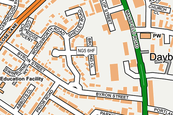NG5 6HF map - OS OpenMap – Local (Ordnance Survey)
