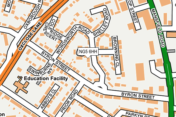 NG5 6HH map - OS OpenMap – Local (Ordnance Survey)