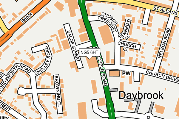 NG5 6HT map - OS OpenMap – Local (Ordnance Survey)