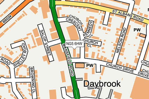 NG5 6HW map - OS OpenMap – Local (Ordnance Survey)