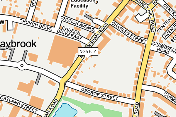 NG5 6JZ map - OS OpenMap – Local (Ordnance Survey)